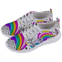 Rainbow Fun Cute Minimal Doodle Drawing 3 Men s Lightweight Sports Shoes