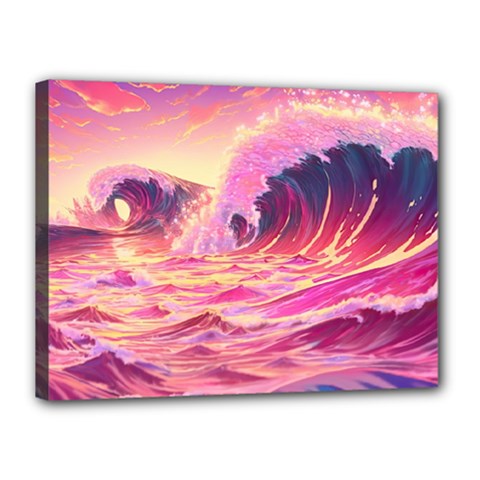 Waves Ocean Sea Tsunami Nautical 5 Canvas 16  X 12  (stretched)