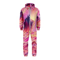 Waves Ocean Sea Tsunami Nautical 5 Hooded Jumpsuit (kids)