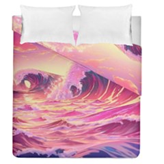 Waves Ocean Sea Tsunami Nautical 5 Duvet Cover Double Side (queen Size) by Jancukart