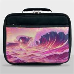 Waves Ocean Sea Tsunami Nautical 5 Lunch Bag by Jancukart