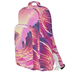 Waves Ocean Sea Tsunami Nautical 5 Double Compartment Backpack by Jancukart