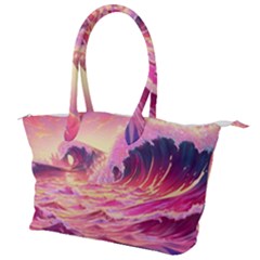 Waves Ocean Sea Tsunami Nautical 5 Canvas Shoulder Bag by Jancukart