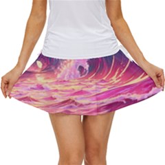 Waves Ocean Sea Tsunami Nautical 5 Women s Skort by Jancukart