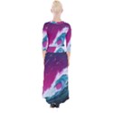 Tsunami Waves Ocean Sea Nautical Nature Water Unique Quarter Sleeve Wrap Maxi Dress View2