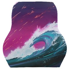 Tsunami Waves Ocean Sea Nautical Nature Water Unique Car Seat Back Cushion  by Jancukart