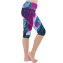 Tsunami Waves Ocean Sea Nautical Nature Water Unique Lightweight Velour Cropped Yoga Leggings View3