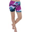 Tsunami Waves Ocean Sea Nautical Nature Water Unique Lightweight Velour Yoga Shorts View1