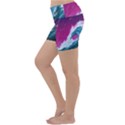 Tsunami Waves Ocean Sea Nautical Nature Water Unique Lightweight Velour Yoga Shorts View2