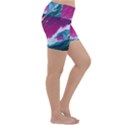 Tsunami Waves Ocean Sea Nautical Nature Water Unique Lightweight Velour Yoga Shorts View3