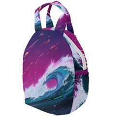 Tsunami Waves Ocean Sea Nautical Nature Water Unique Travel Backpacks