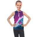 Tsunami Waves Ocean Sea Nautical Nature Water Unique Kids  Sleeveless Polo Tee View1