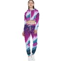 Tsunami Waves Ocean Sea Nautical Nature Water Unique Cropped Zip Up Lounge Set View1