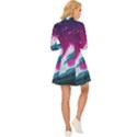 Tsunami Waves Ocean Sea Nautical Nature Water Unique Long Sleeve Velour Longline Dress View4