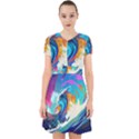 Tsunami Waves Ocean Sea Nautical Nature Water Art Adorable in Chiffon Dress View1