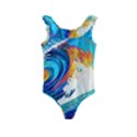 Tsunami Waves Ocean Sea Nautical Nature Water Art Kids  Frill Swimsuit View1