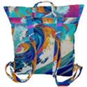 Tsunami Waves Ocean Sea Nautical Nature Water Art Buckle Up Backpack View3