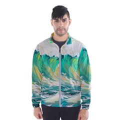 Waves Ocean Sea Tsunami Nautical 90 Men s Windbreaker