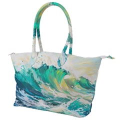 Waves Ocean Sea Tsunami Nautical 90 Canvas Shoulder Bag by Jancukart