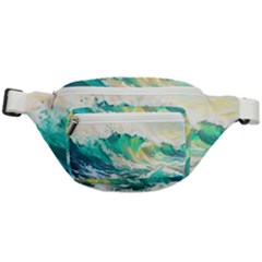 Waves Ocean Sea Tsunami Nautical 90 Fanny Pack by Jancukart