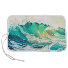 Waves Ocean Sea Tsunami Nautical 90 Pen Storage Case (m) by Jancukart