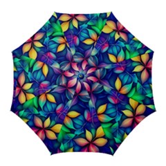 Ai Generated Artwork Leaves Nature Pattern Golf Umbrellas