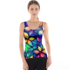 Ai Generated Artwork Leaves Nature Pattern Tank Top