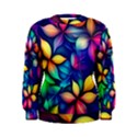 Ai Generated Artwork Leaves Nature Pattern Women s Sweatshirt View1