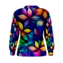 Ai Generated Artwork Leaves Nature Pattern Women s Sweatshirt View2