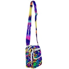 Ai Generated Artwork Leaves Nature Pattern Shoulder Strap Belt Bag