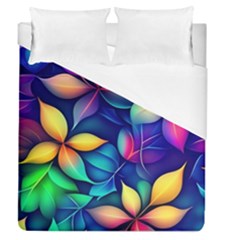 Ai Generated Artwork Leaves Nature Pattern Duvet Cover (queen Size) by Jancukart