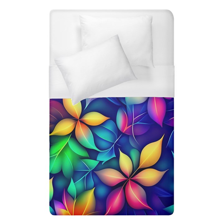 Ai Generated Artwork Leaves Nature Pattern Duvet Cover (Single Size)