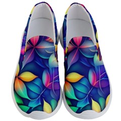 Ai Generated Artwork Leaves Nature Pattern Men s Lightweight Slip Ons by Jancukart