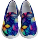 Ai Generated Artwork Leaves Nature Pattern Kids Lightweight Slip Ons View1