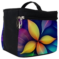 Ai Generated Artwork Leaves Nature Pattern Make Up Travel Bag (big)