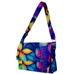 Ai Generated Artwork Leaves Nature Pattern Full Print Messenger Bag (s)