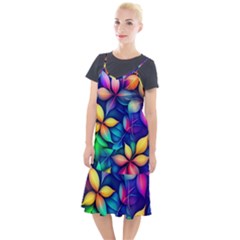 Ai Generated Artwork Leaves Nature Pattern Camis Fishtail Dress