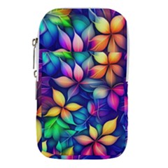 Ai Generated Artwork Leaves Nature Pattern Waist Pouch (small)