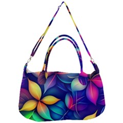 Ai Generated Artwork Leaves Nature Pattern Removable Strap Handbag by Jancukart