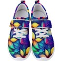 Ai Generated Artwork Leaves Nature Pattern Men s Velcro Strap Shoes View1