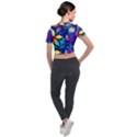 Ai Generated Artwork Leaves Nature Pattern Short Sleeve Cropped Jacket View2