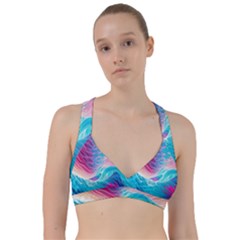 Tsunami Waves Ocean Sea Nautical Nature Water 6 Sweetheart Sports Bra