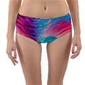 Tsunami Waves Ocean Sea Nautical Nature Water 6 Reversible Mid-Waist Bikini Bottoms View1