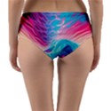 Tsunami Waves Ocean Sea Nautical Nature Water 6 Reversible Mid-Waist Bikini Bottoms View2