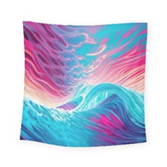 Tsunami Waves Ocean Sea Nautical Nature Water 6 Square Tapestry (small) by Jancukart