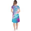 Tsunami Waves Ocean Sea Nautical Nature Water 6 Classic Short Sleeve Dress View4