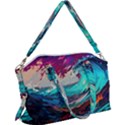 Tsunami Waves Ocean Sea Nautical Nature Water Painting Canvas Crossbody Bag View1