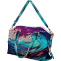 Tsunami Waves Ocean Sea Nautical Nature Water Painting Canvas Crossbody Bag View2