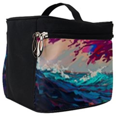 Tsunami Waves Ocean Sea Nautical Nature Water Painting Make Up Travel Bag (big)