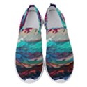 Tsunami Waves Ocean Sea Nautical Nature Water Painting Women s Slip On Sneakers View1